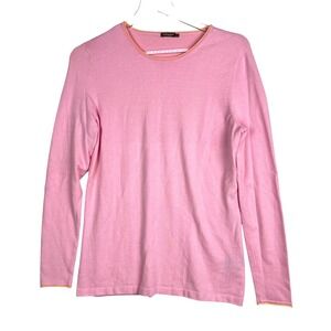 J McLaughlin Sweater M Pink Orange Cotton Modal Spandex Long Sleeve Sweater